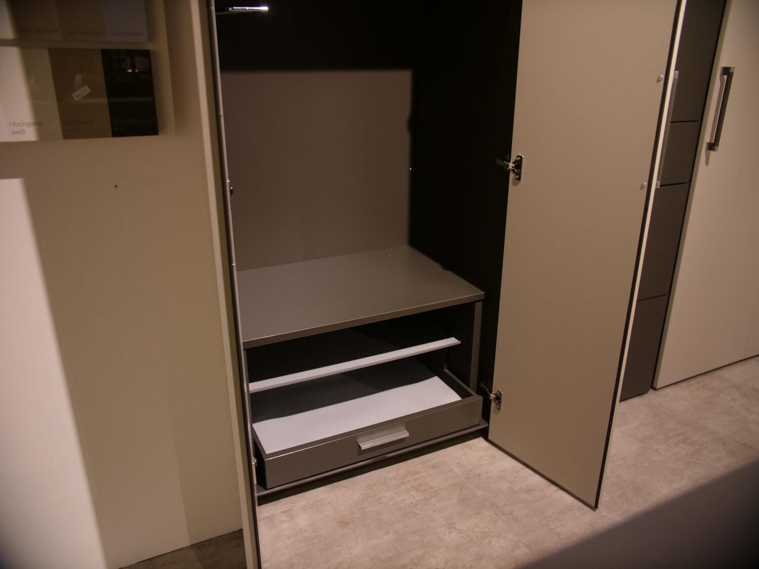 Hülsta - Systemeckschrank Multi Forma II Lack Grau Design T+U Griff U012 Lack Grau - 10