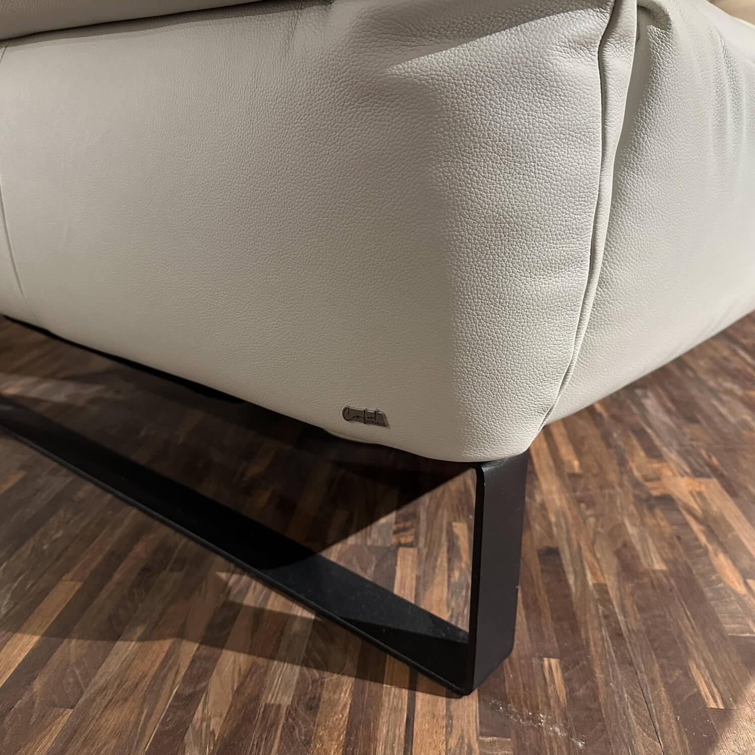 DFM - Ecksofa CR Victoria Leder WM Light Grey Fuß MR2 Schwarz - 2