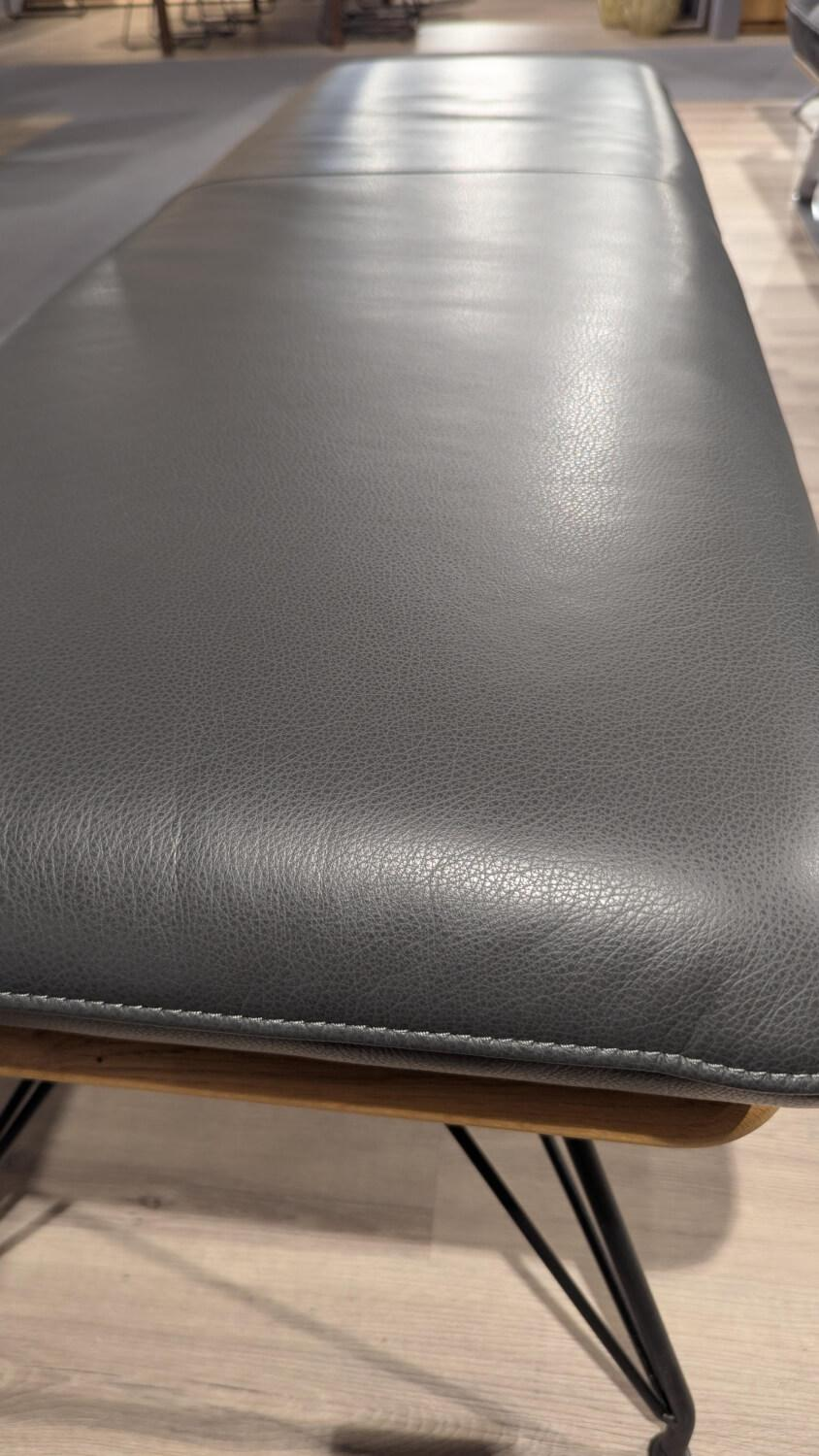 Koinor - Bank Rosey Leder C-Classic Pepper Anthrazit Stativgestell Schwarz - 3