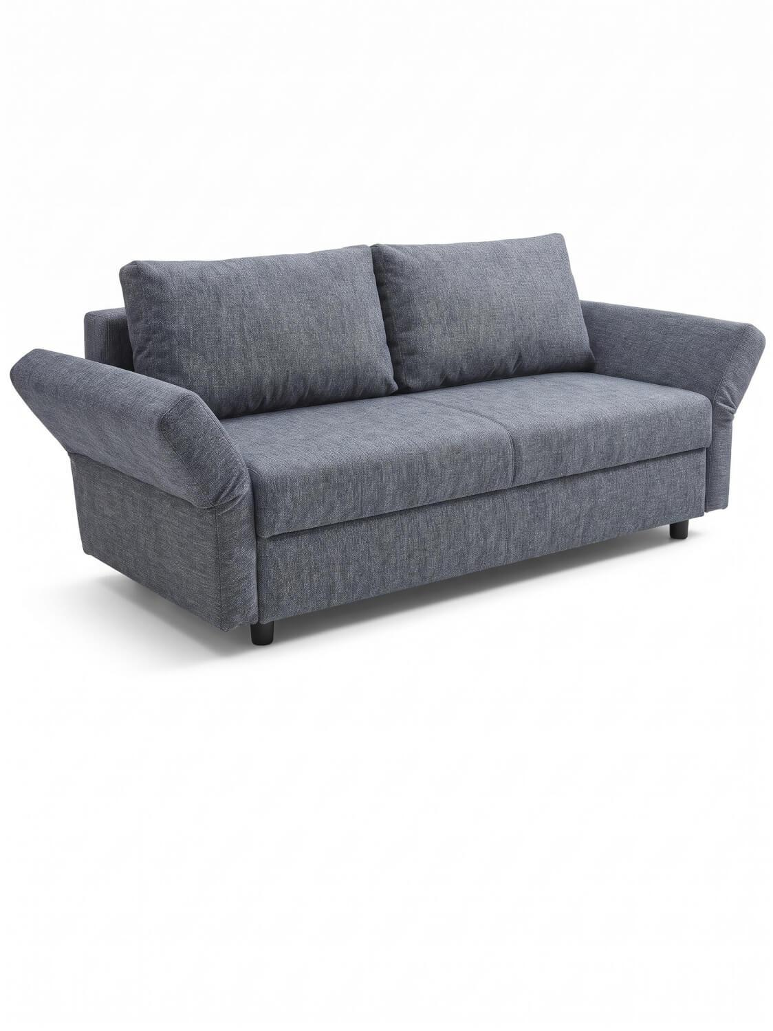 Signet - Schlafsofa Kyoto In Blau mit Klappbaren Seitenteilen - 1