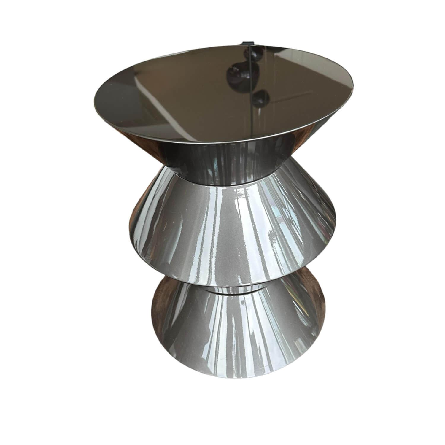 Minotti - Beistelltisch Cesar Farbe Petro Grau Hochglanz - 1