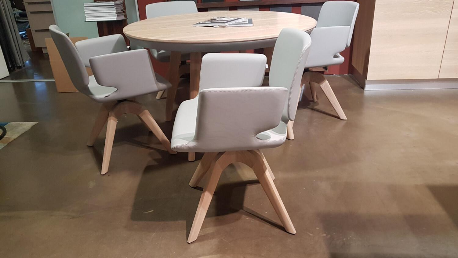 Team 7 - Essgruppe Tisch Flaye mit 4 Stühlen Aye Eiche Weißöl Massiv - 3