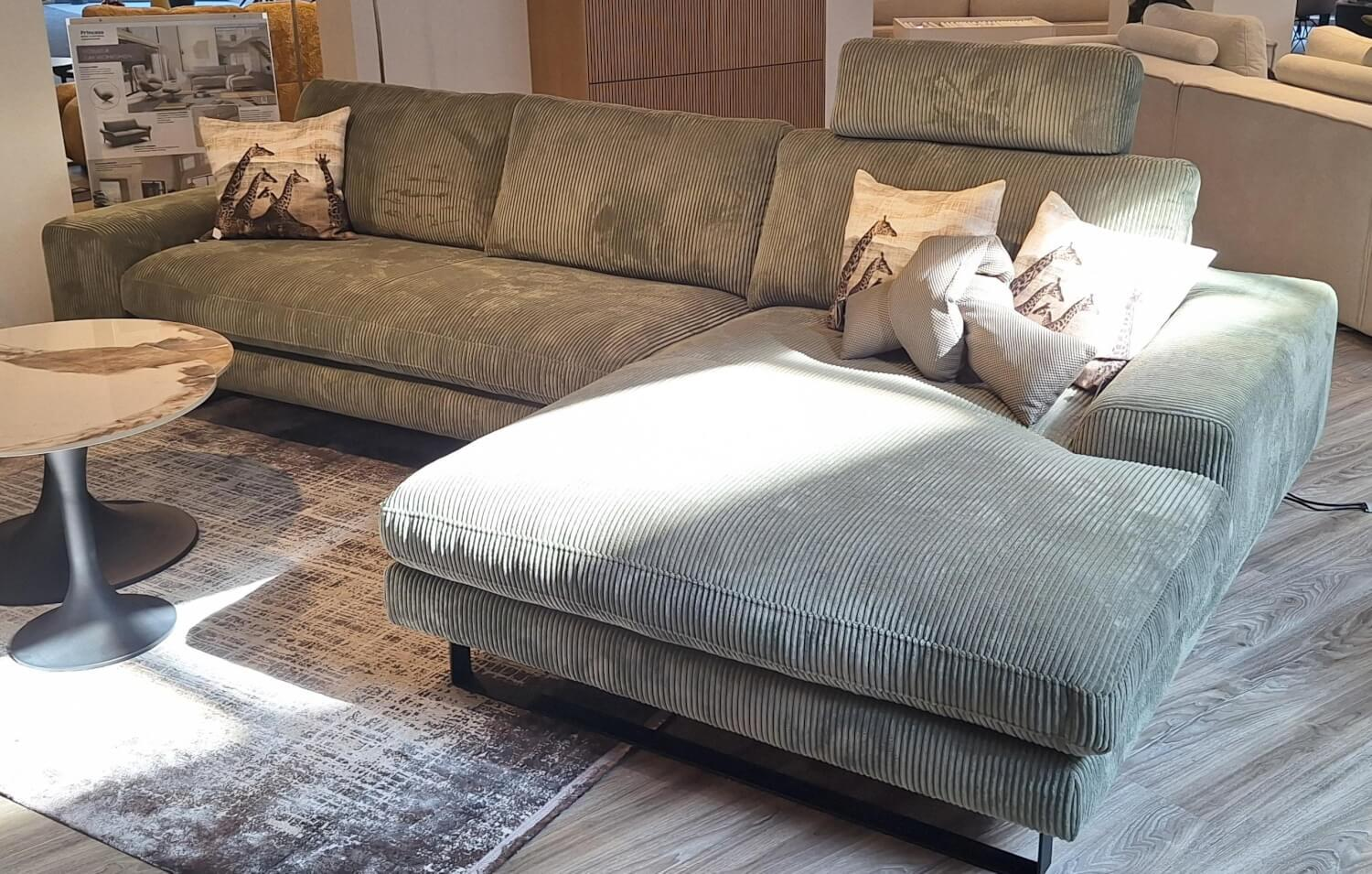 Activineo - Ecksofa Belladonna Stoff 3 Turtle Grün Gestell Schwarz - 2