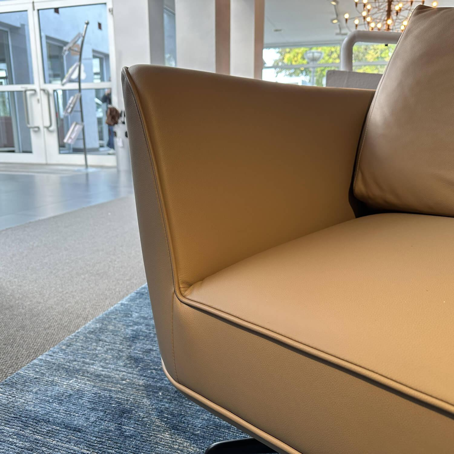 Wittmann - Sessel Andes Leder Nappa Earth Beige Füße Metall Schwarz Grau Pulverbeschichtet Inklusive Lehnkissen - 5