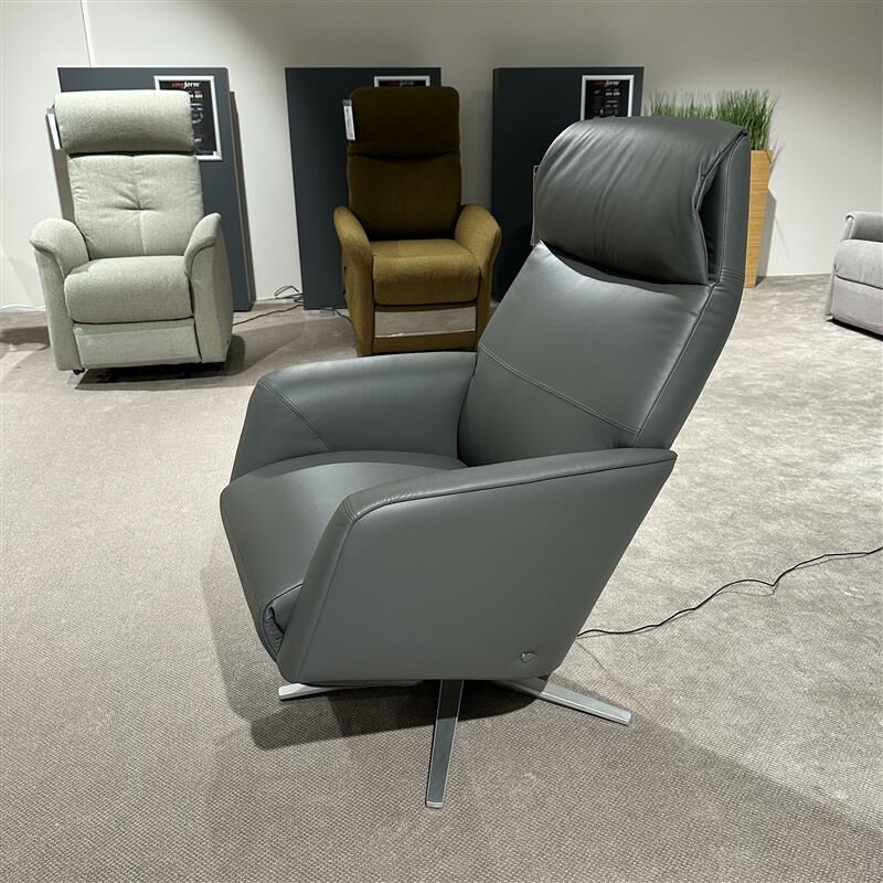 Stressless - Sessel Scott Sirius Leder Paloma 094 Metal Grey Gestell Aluminium Gebürstet Mit Massagefunktion - 4