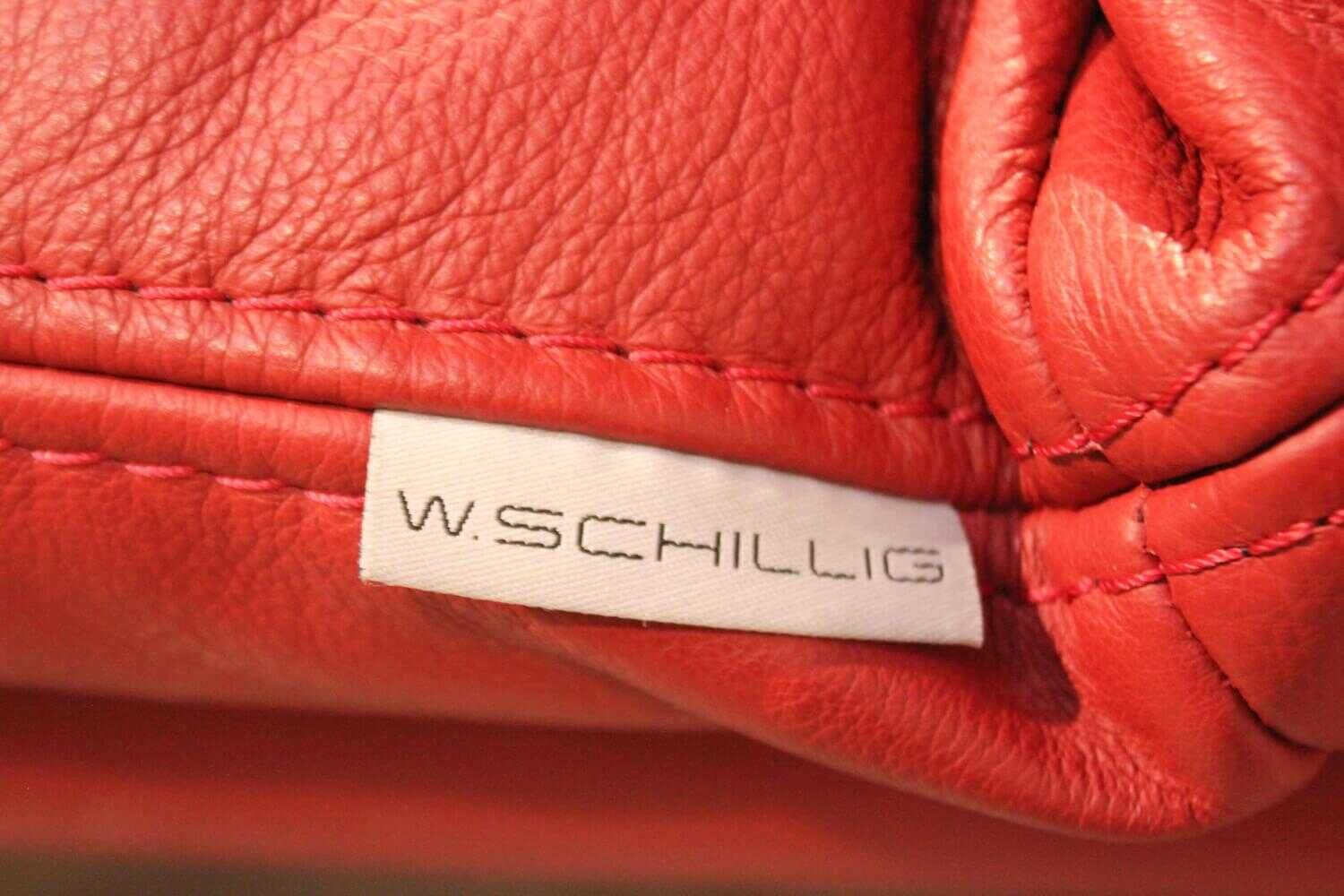 W. Schillig - Liege Leder Rot K 65 46000 mit manueller Verstellung - 3