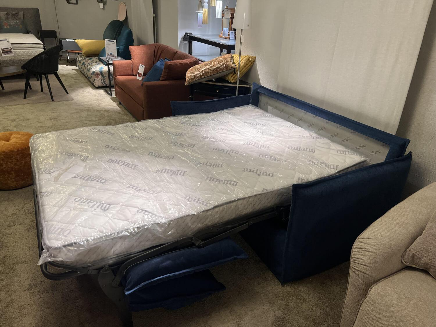 Milano Bedding - Schlafsofa Clarke 18 3-Sitzer Stoff Mitrella 29 Light Blue Blau - 5