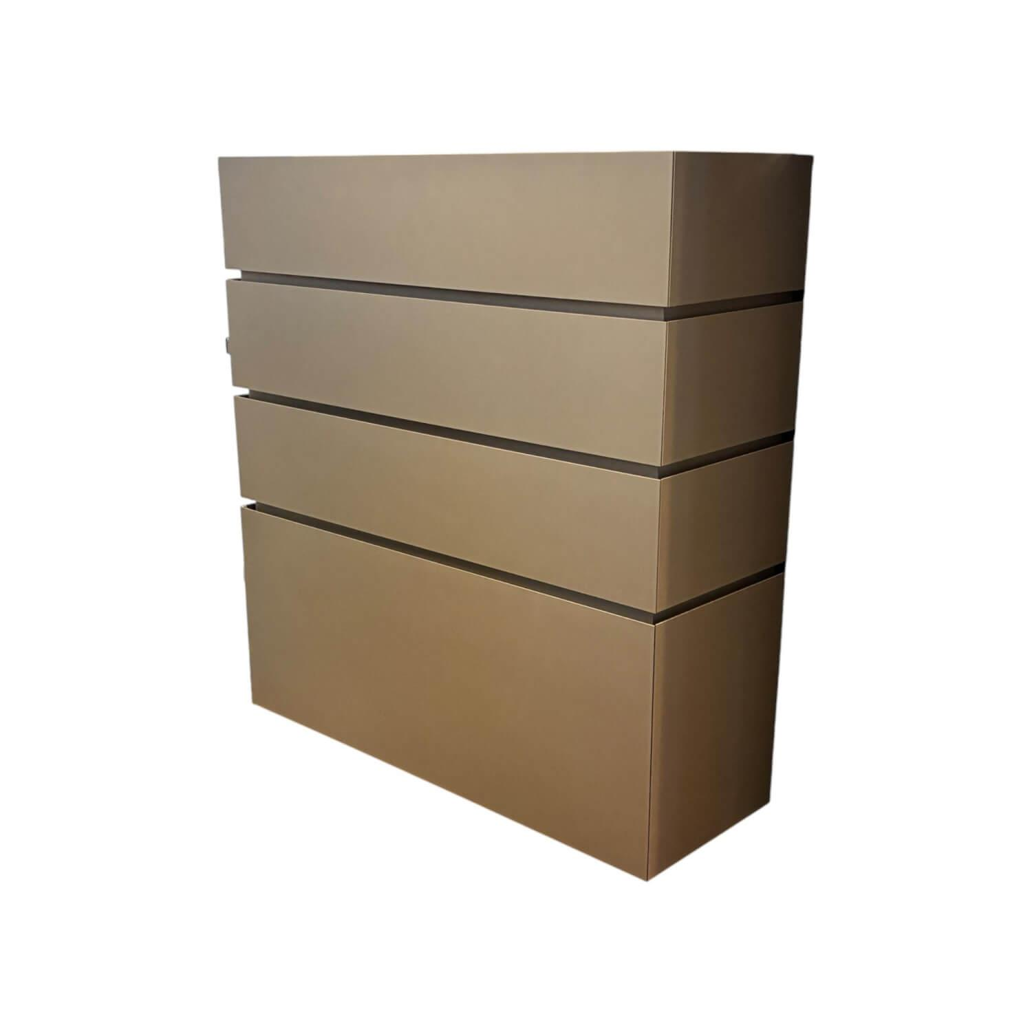 Interlübke - Kommode Cube Bold Lack M11 Silbergrau Metallic Mit Schubkästen - 1