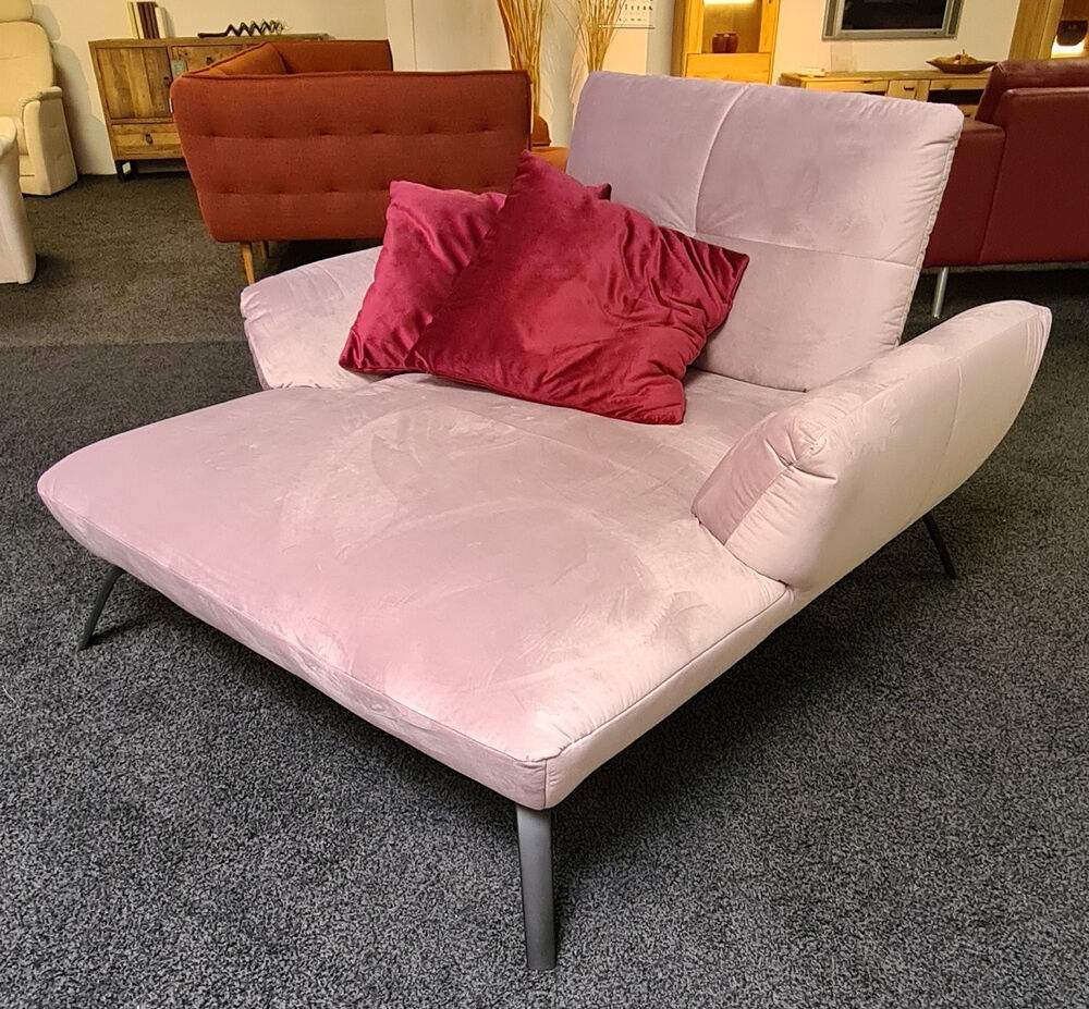 Poco - Sessel Loveseat Dover LS Stoff Riviera Flieder 62 Rosa Füße Metall Schwarz Matt Mit Rückenneigung - 4