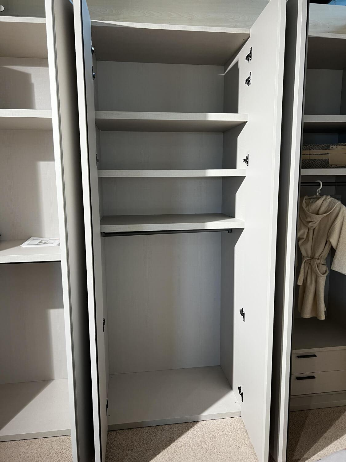 Contur - Kleiderschrank Loretto Materico Madre Perla Beige Türen Materico Nadato Naturale - 3