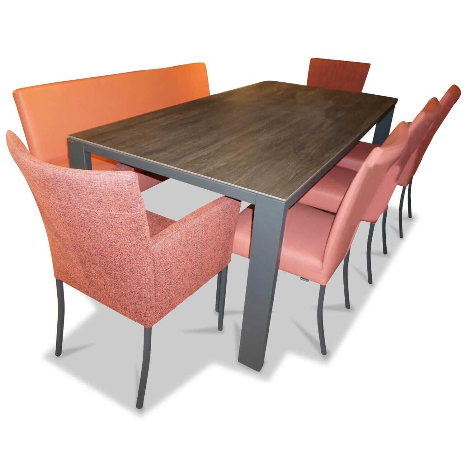 Musterring - Essgruppe Nova Keramik Tisch Sitzbank 3 Stühle 2 Sessel - 1