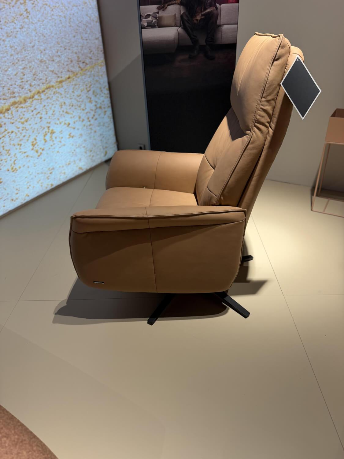 himolla - Relaxsessel Quartett 9361 36V Leder 24 Longlife Mousse Beige Braun Sternfuß Metall Anthrazit Mit Herzwaage Funktion - 2