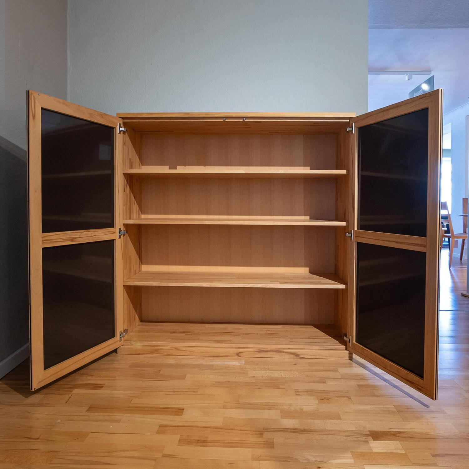 Team 7 - Schrank Cubus Quadrat Kernbuche Geölt Front Glas Dunkelbraun Glänzend - 7