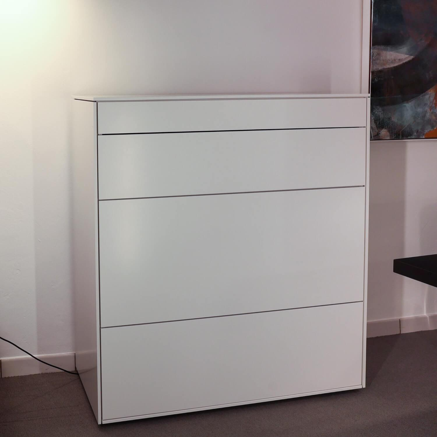 Interlübke - Sideboard Cube Fine Lack Matt Schneeweiß M03 Stehend Auf Füßen - 7