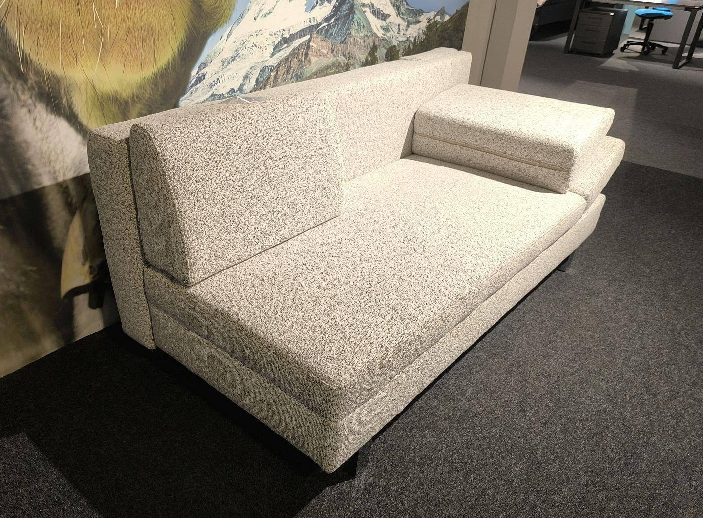 Restyl - Verwandlungssofa Tino Stoff 2 7111 Creme Füße Verchromt - 3