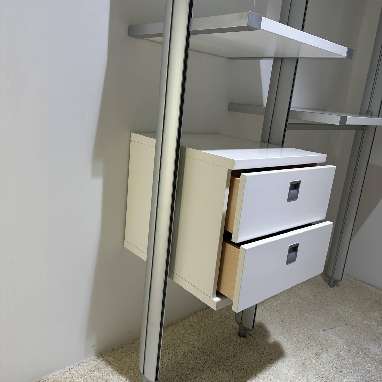 Trüggelmann - Garderobe Stollen System Genesys Gestell Aus Aluminium Schubkästen Sowie Böden Melamin Weiß - 8