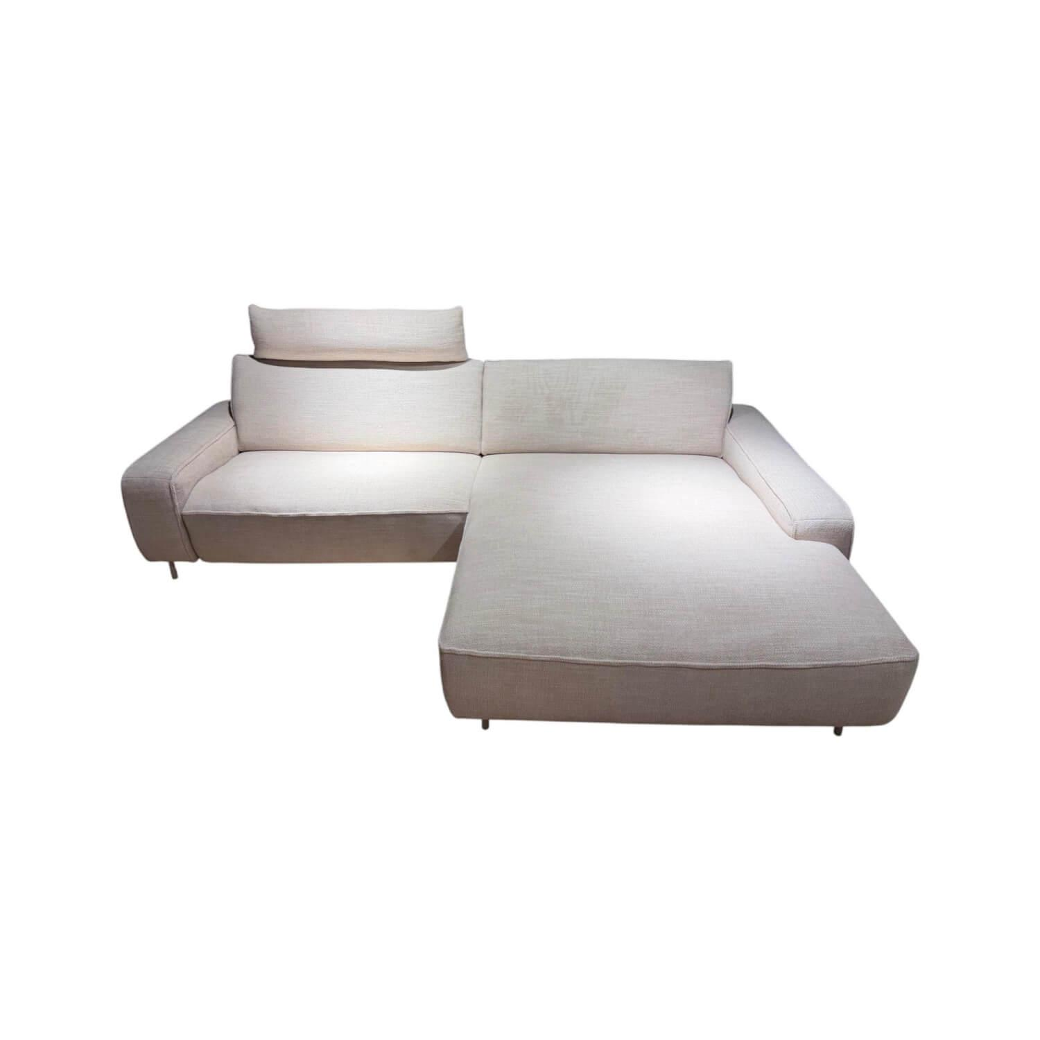 himolla - Ecksofa 1665 Planopoly 8 Stoff 20 Labomba Carrara Beige Füße Metall Beige Inklusive Elektrische Verstellung Mit Akku - 1