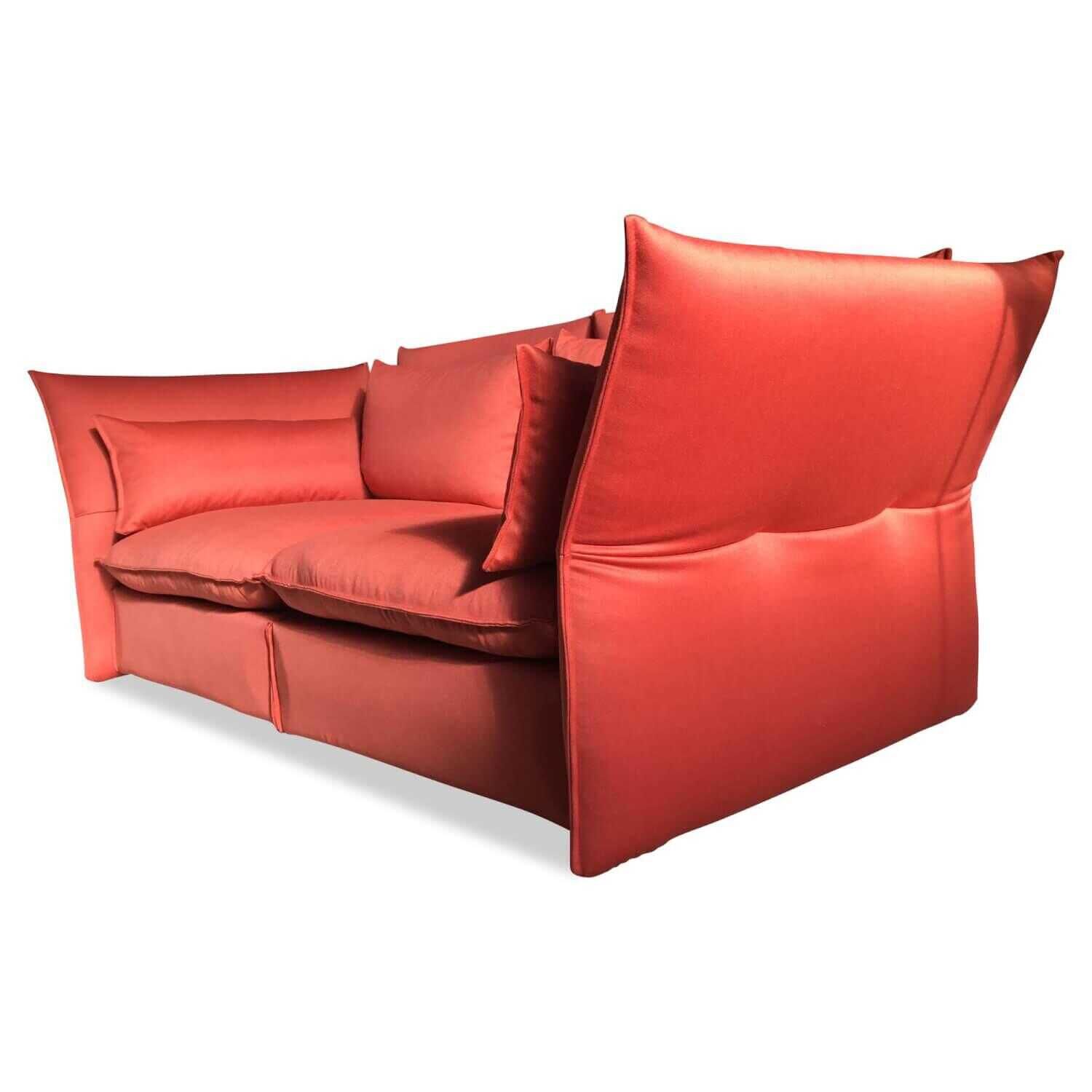 Sofa Mariposa 2,5-Sitzer Stoff Aura Backstein Orange Rot