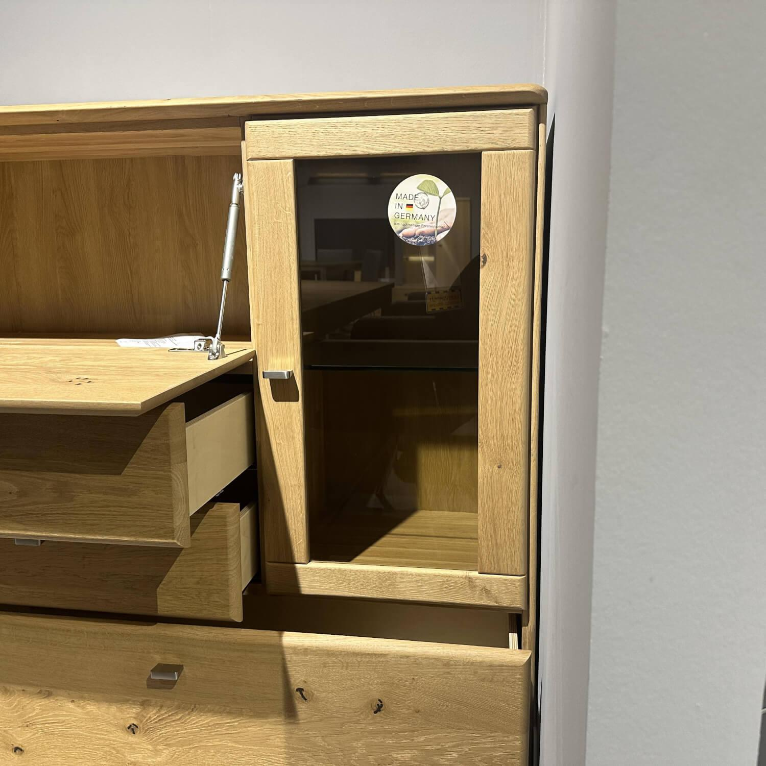 Wöstmann - Highboard Multifunktion Abando 3443 Europäische Wildeiche Massiv Soft Gebürstet - 2