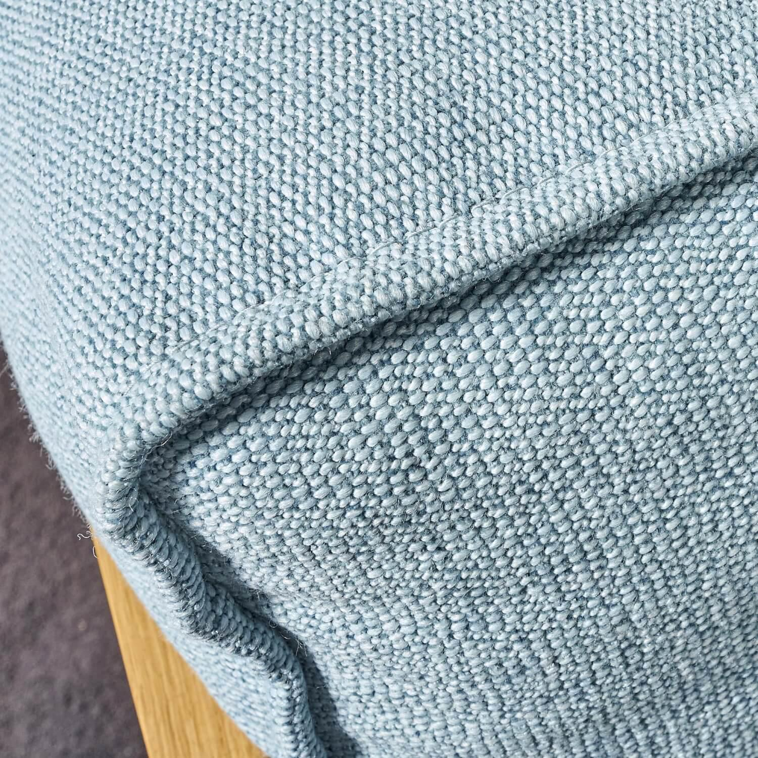 COR - Ecksofa Elm Stoff 9125 Hellblau Gestell Eiche Massiv Natur Geölt - 9