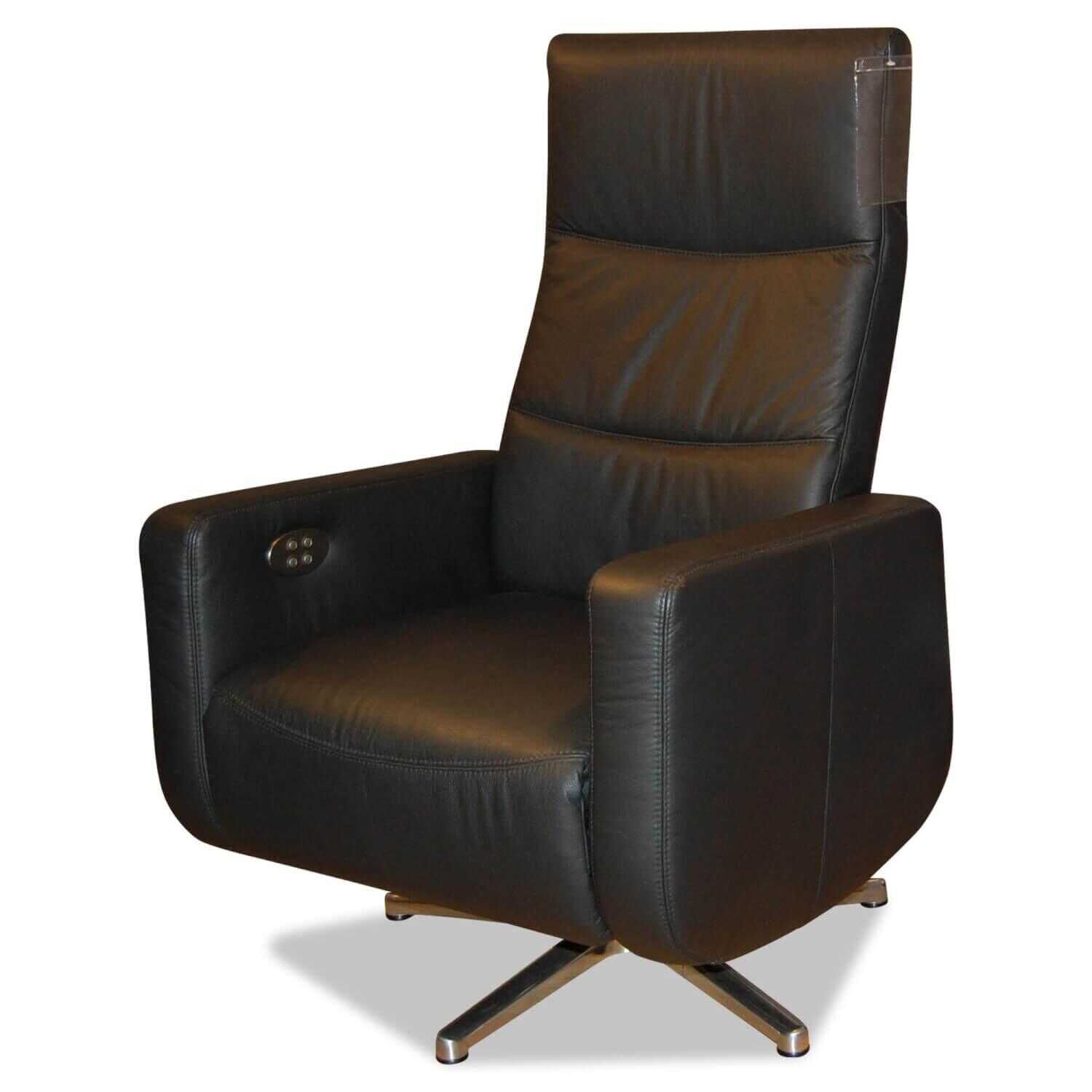 F+S Polstermöbel - Sessel Dreamline Leder 20 Meran Schwarz 2-Motorisch Akku - 1