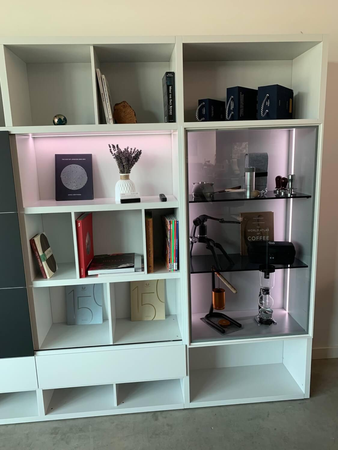 Kettnaker - Shelf unit Vita width 390 matt lacquer white Fenix black - 2