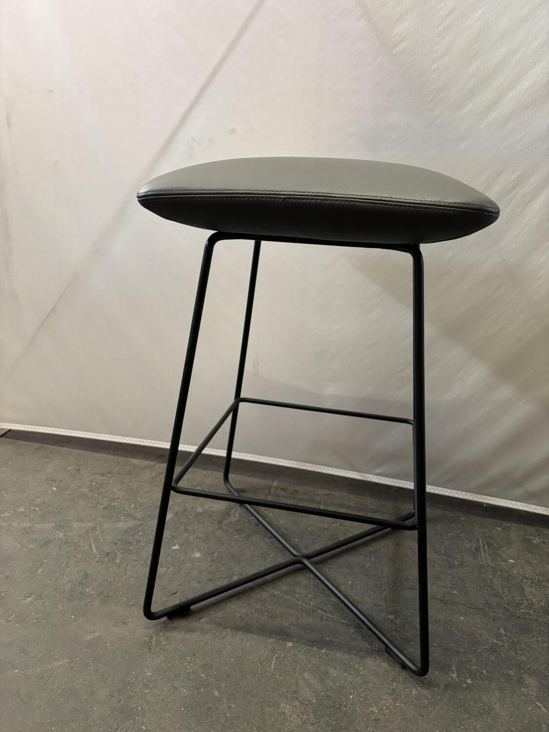 COR - 2er-Set Barstuhl Jalis 174 Leder Dura Tabak Schwarz Gestell Drahtgestell Schwarz - 12