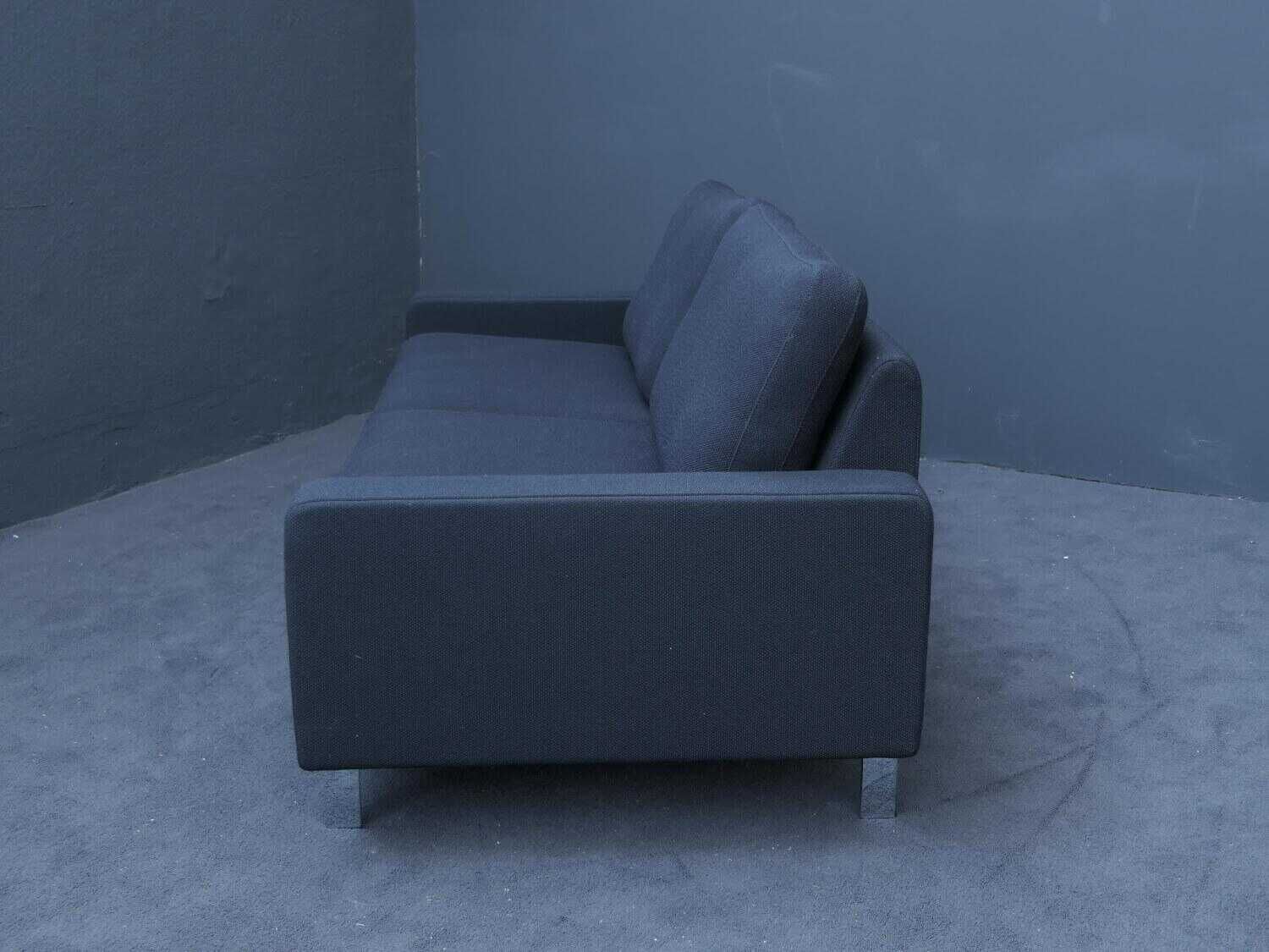 COR - Sofa Conseta Stoff 120 Schwarz Füße Chrom - 2
