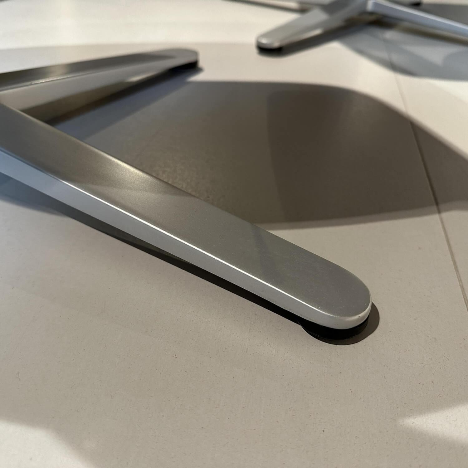 Team 7 - 2er Set Stuhl Girado Leder Origon Anthrazit Aluminium Fußkreuz Matt - 5