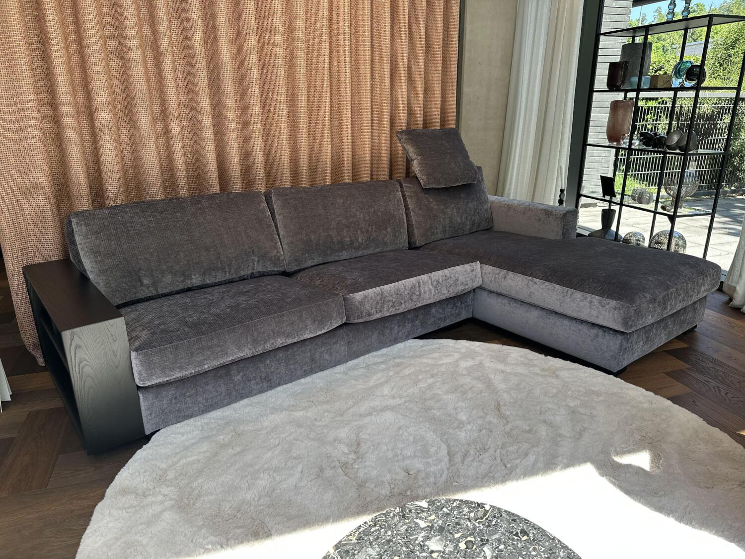 Bielefelder Werkstätten - Sofa Inspiration Stoff IP Fame IP1777 484 Grau Holzfuß Esche Schwarz Gebeizt - 2