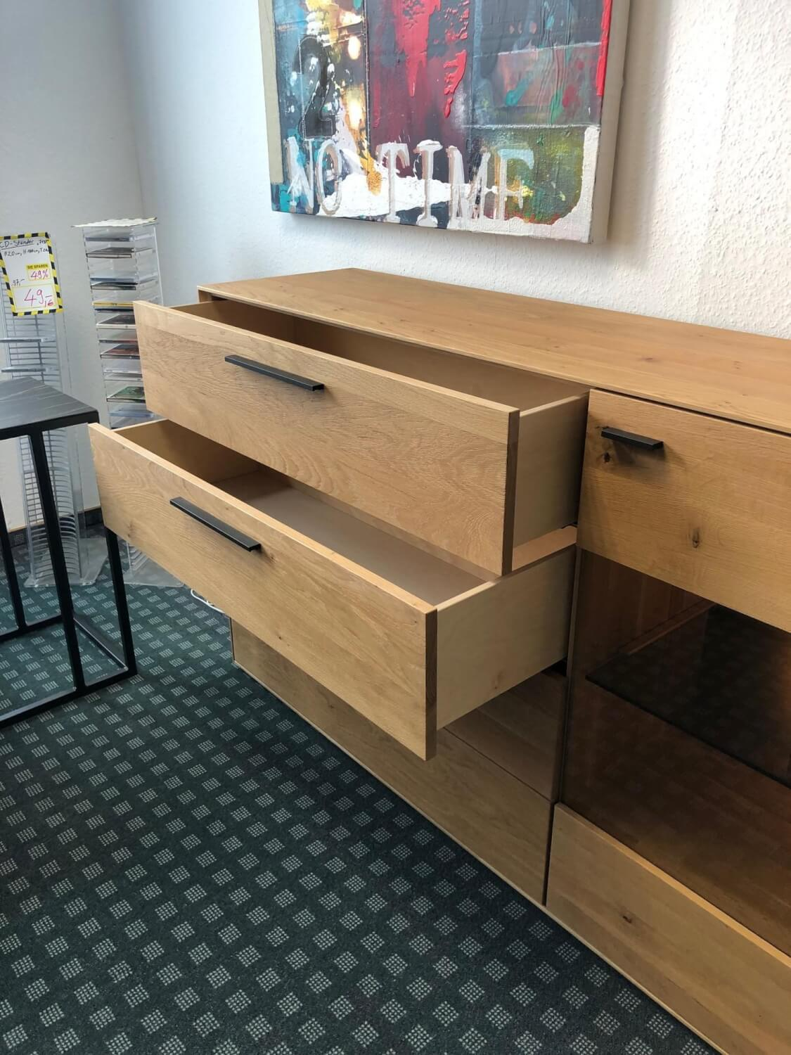Wöstmann - Sideboard Modell WM 1880 Wildeiche Massiv Soft Gebürstet - 4