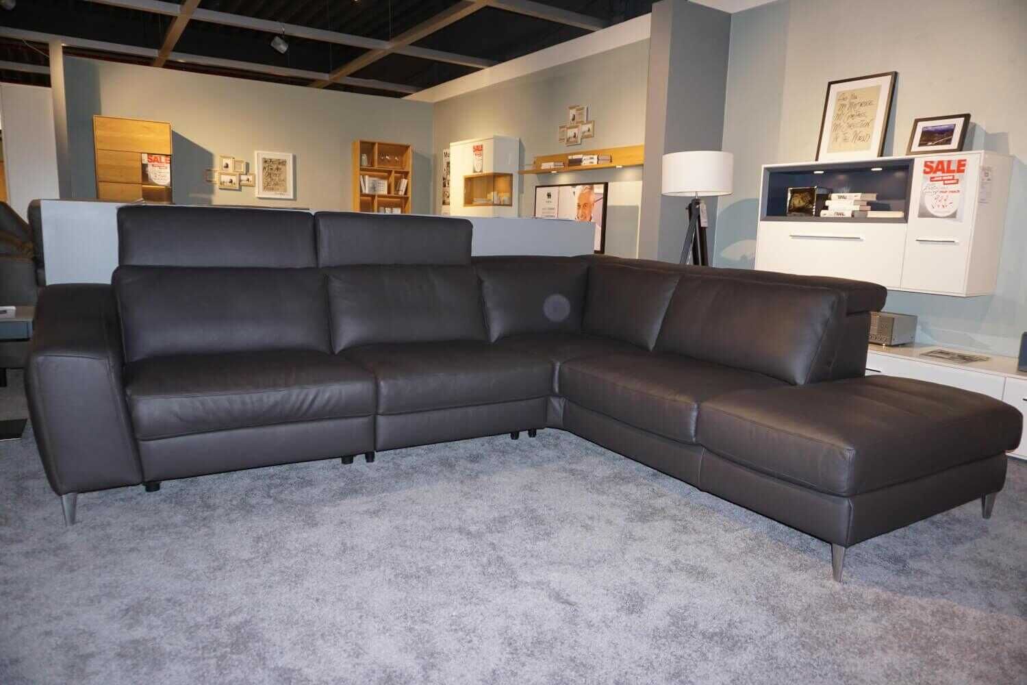 E. Schillig - Ecksofa Curuba High Leder Braun - 2