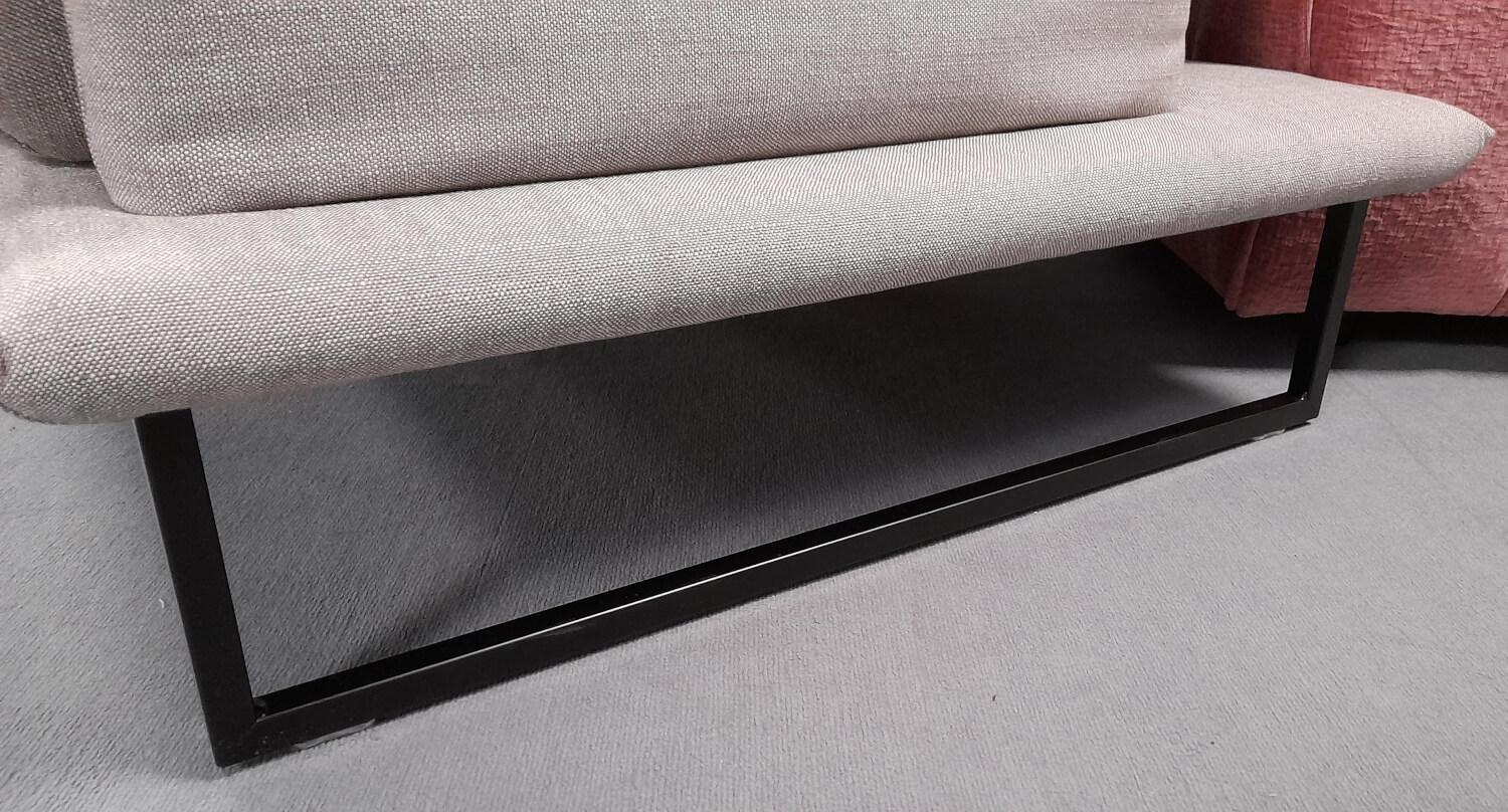 Bullfrog - Sofa 18007 Fabric Platinum Grey 1110/60 Base Skid Black with swivel function - 5