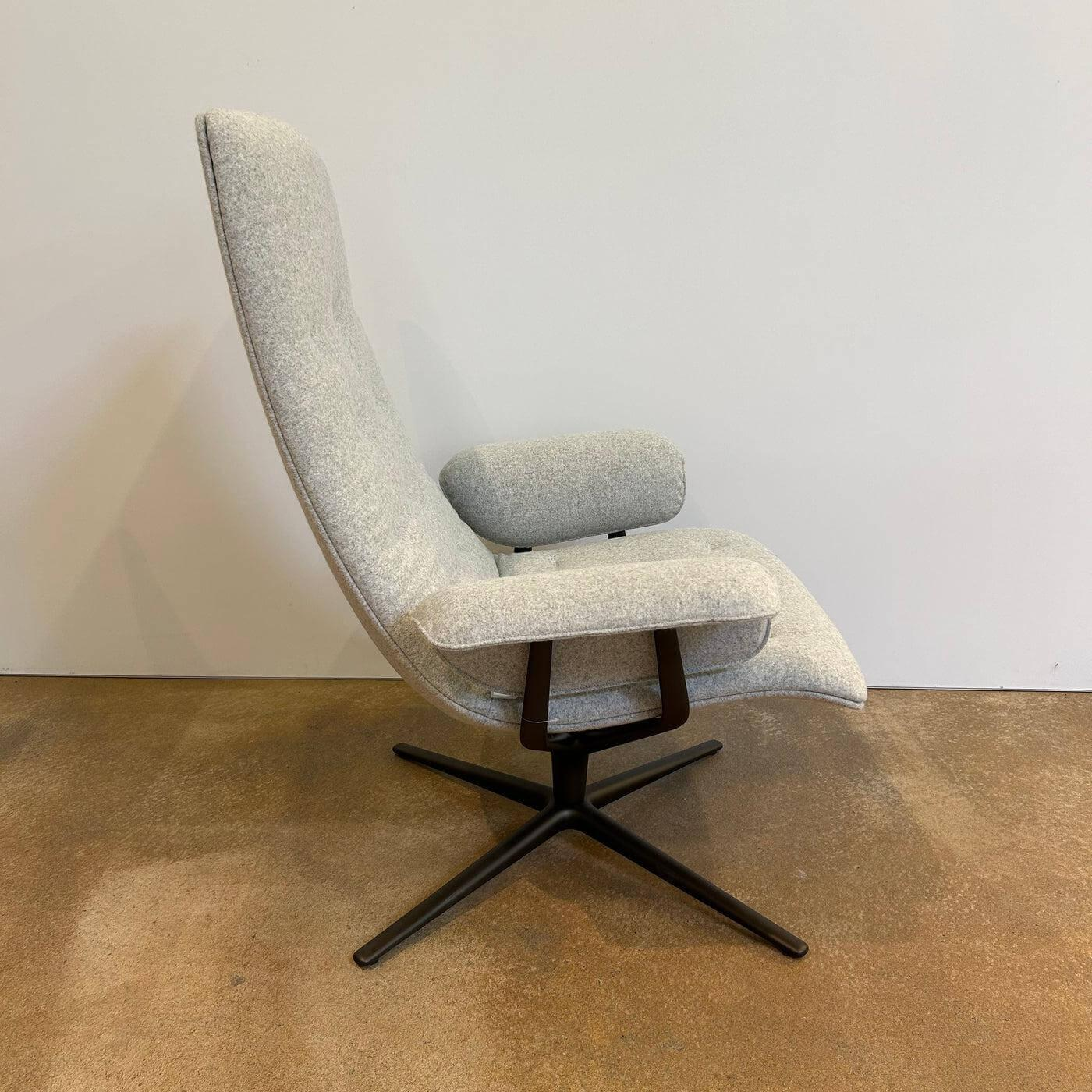 Walter Knoll - Sessel Healey Soft 184 10 Stoff Divina Melange 2 120 Hellgrau Grau Gestell Bronze Schwarz  Matt Pulverbeschichtet - 4