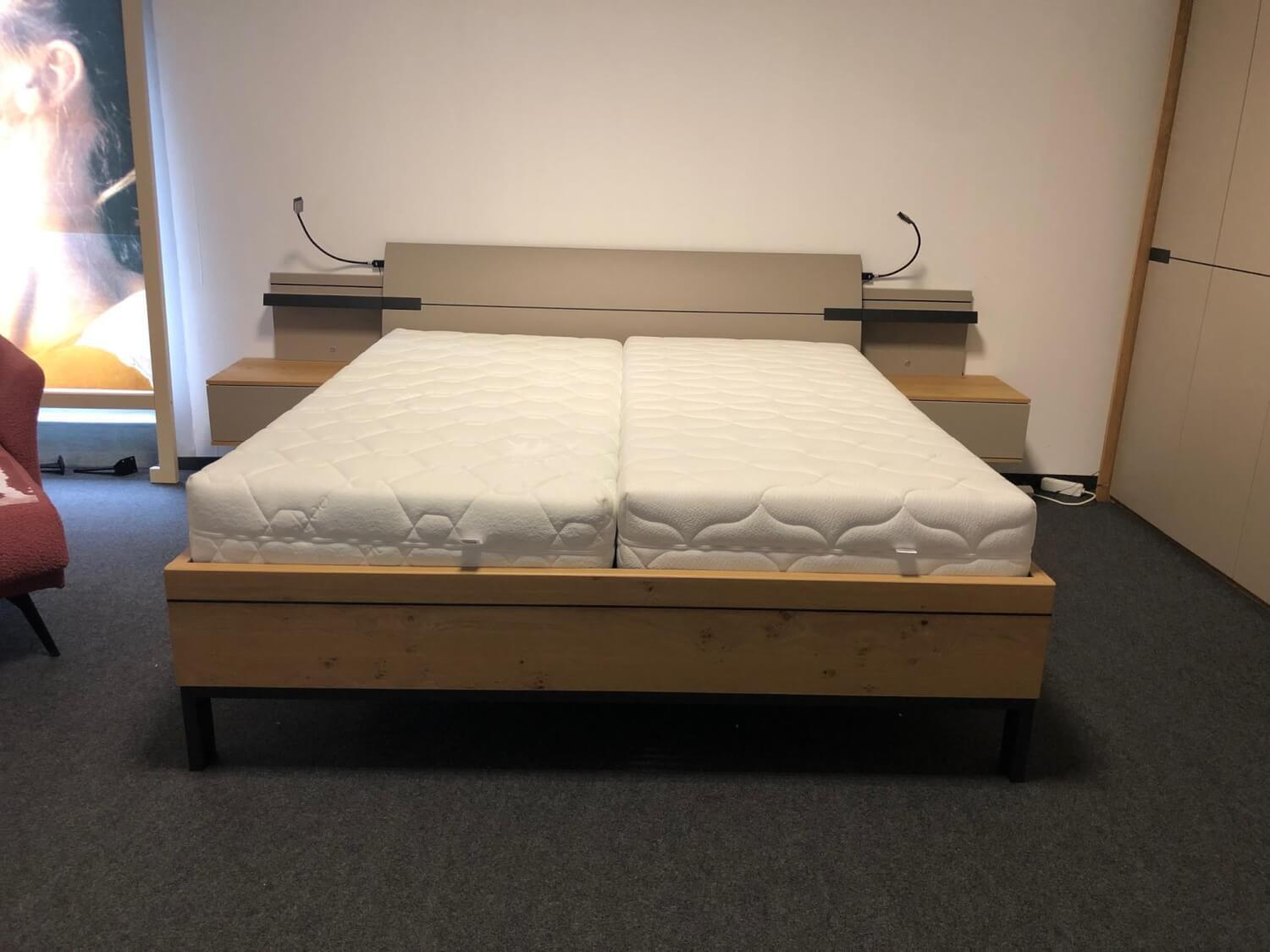Disselkamp - Schlafzimmer Cordoba Balkeneiche Echtholz Furniert Absetzung Taupe - 5