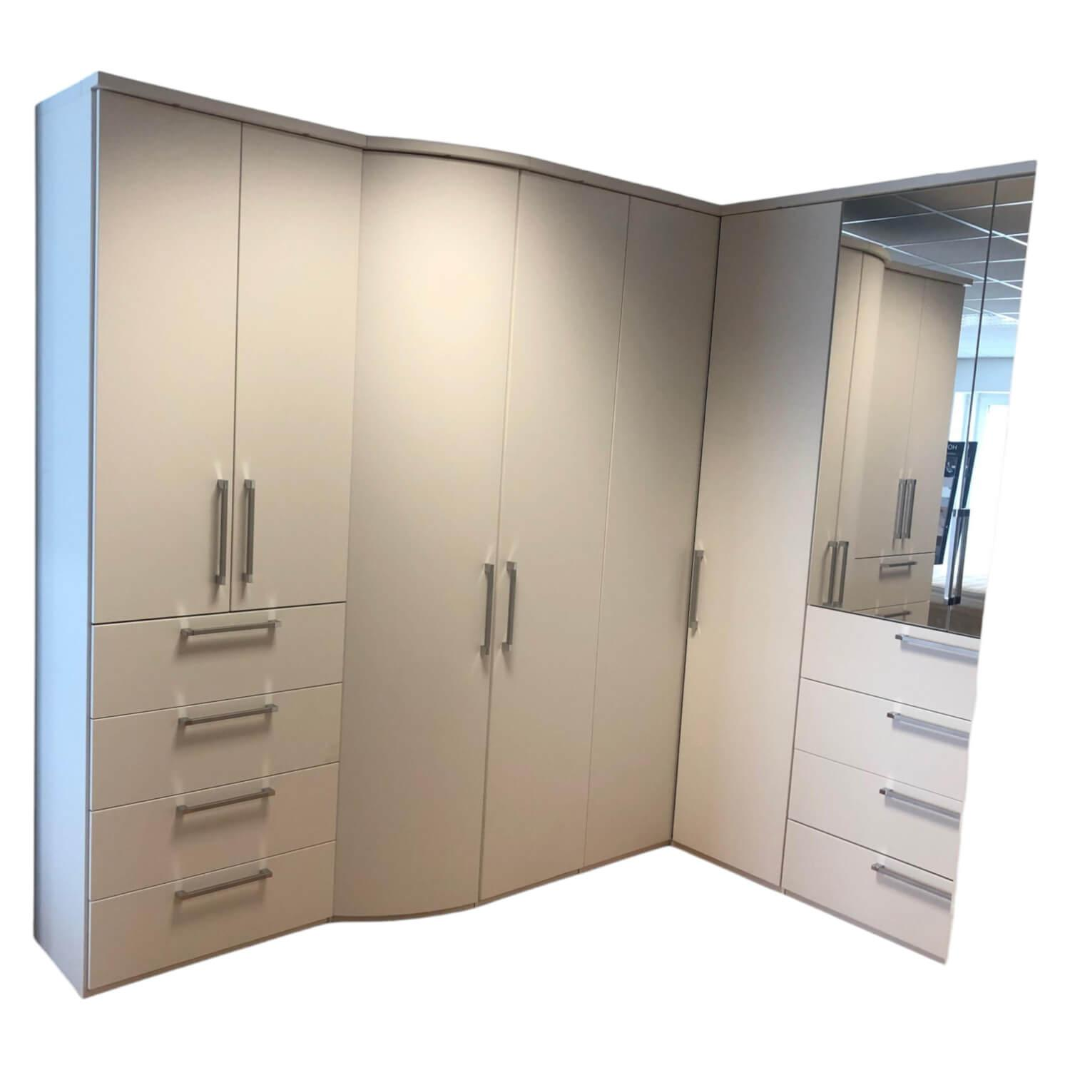Nolte - Eckschrank Horizont 10 Polarweiß Innen Leinenoptik - 1