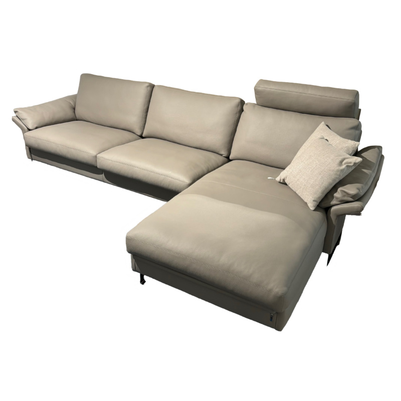 Erpo - Corner sofa Classics 960 43.200 pebble skid high gloss with headrest - 1