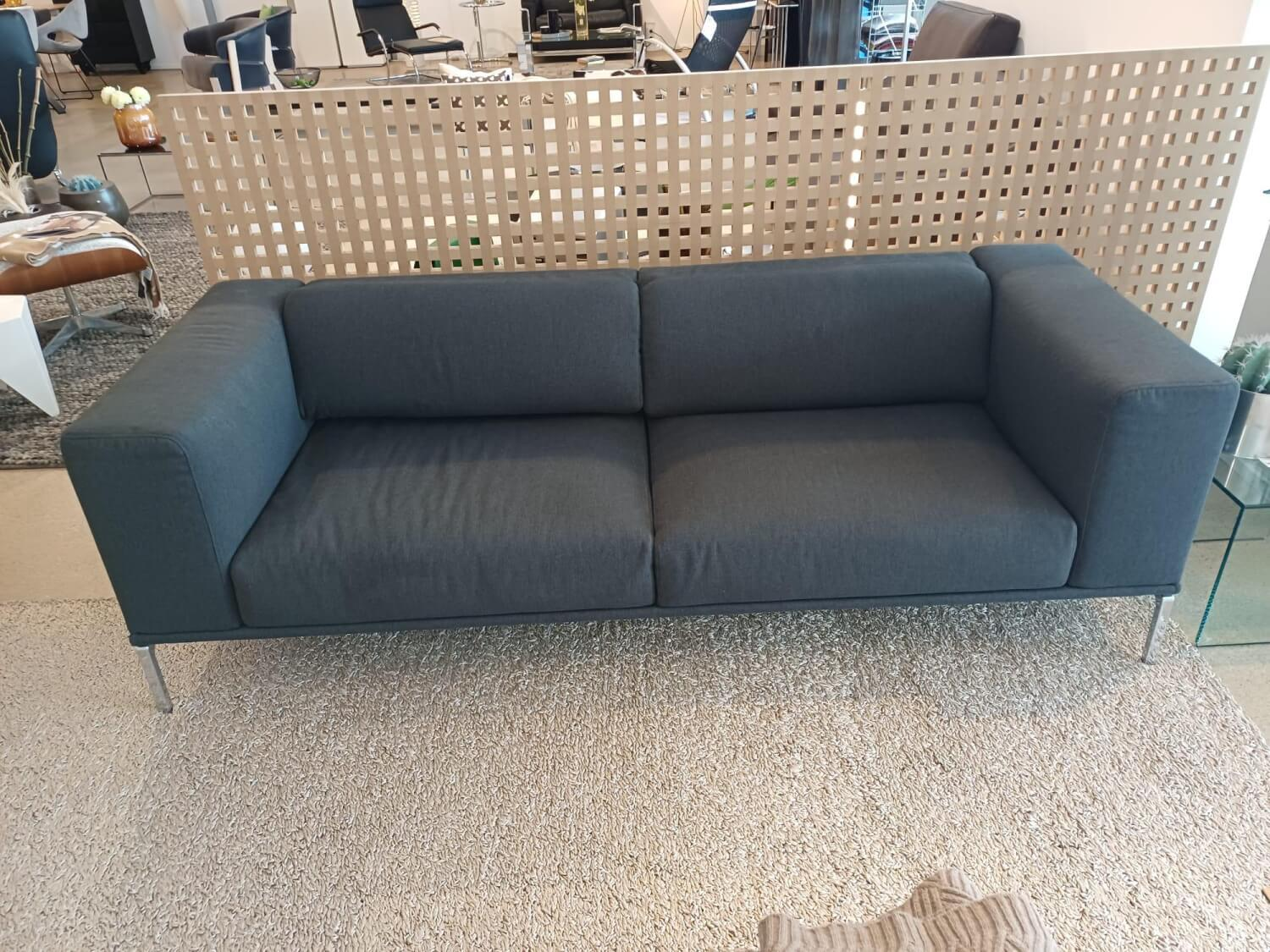 Cassina - Sofa Moov Stoff Panama Grau Gestell Chrom Rückenteile Unabhängig Voneinander Klappbar - 3