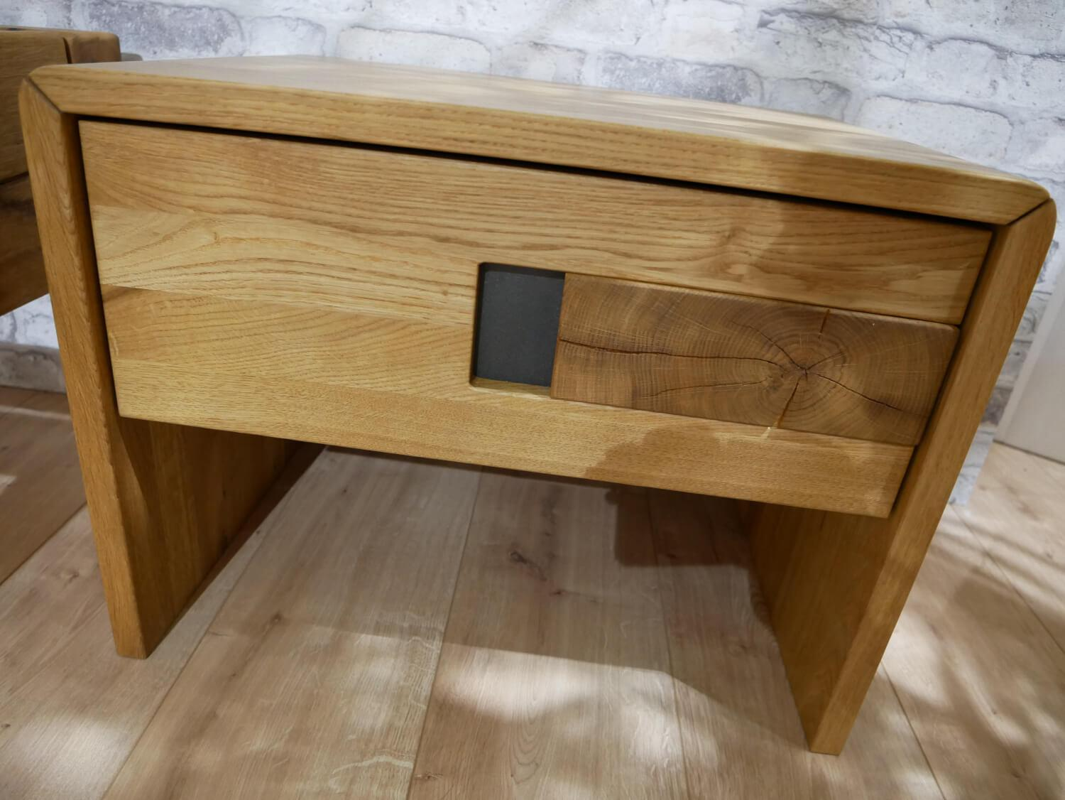 Natura - Balkenbett HHK-Fagus Balkenbett Baltimore Wildeiche Natur mit 2 Kommoden - 7