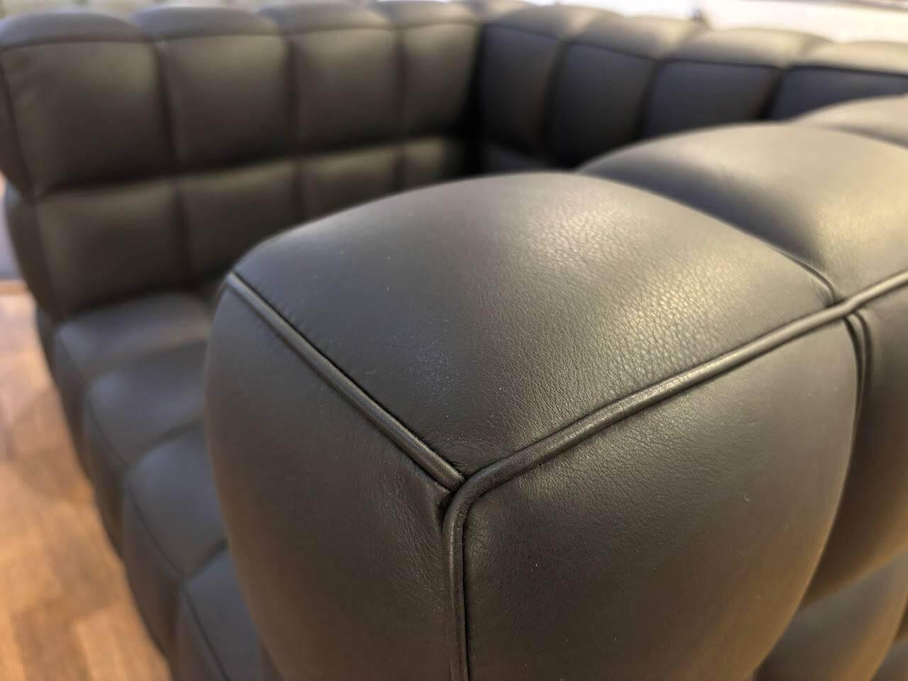 Wittmann - Kubus Sessel Limited Edition 28/115 Leder L3 Basalt Grau - 4