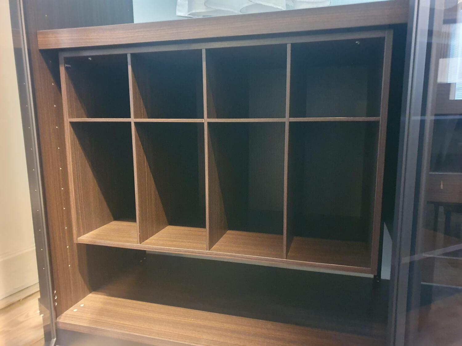 Porro - Schranksystem Storage Iron Front Glas Und Eucalyptus Furnier Korpus Melamin Eucalyptus - 9