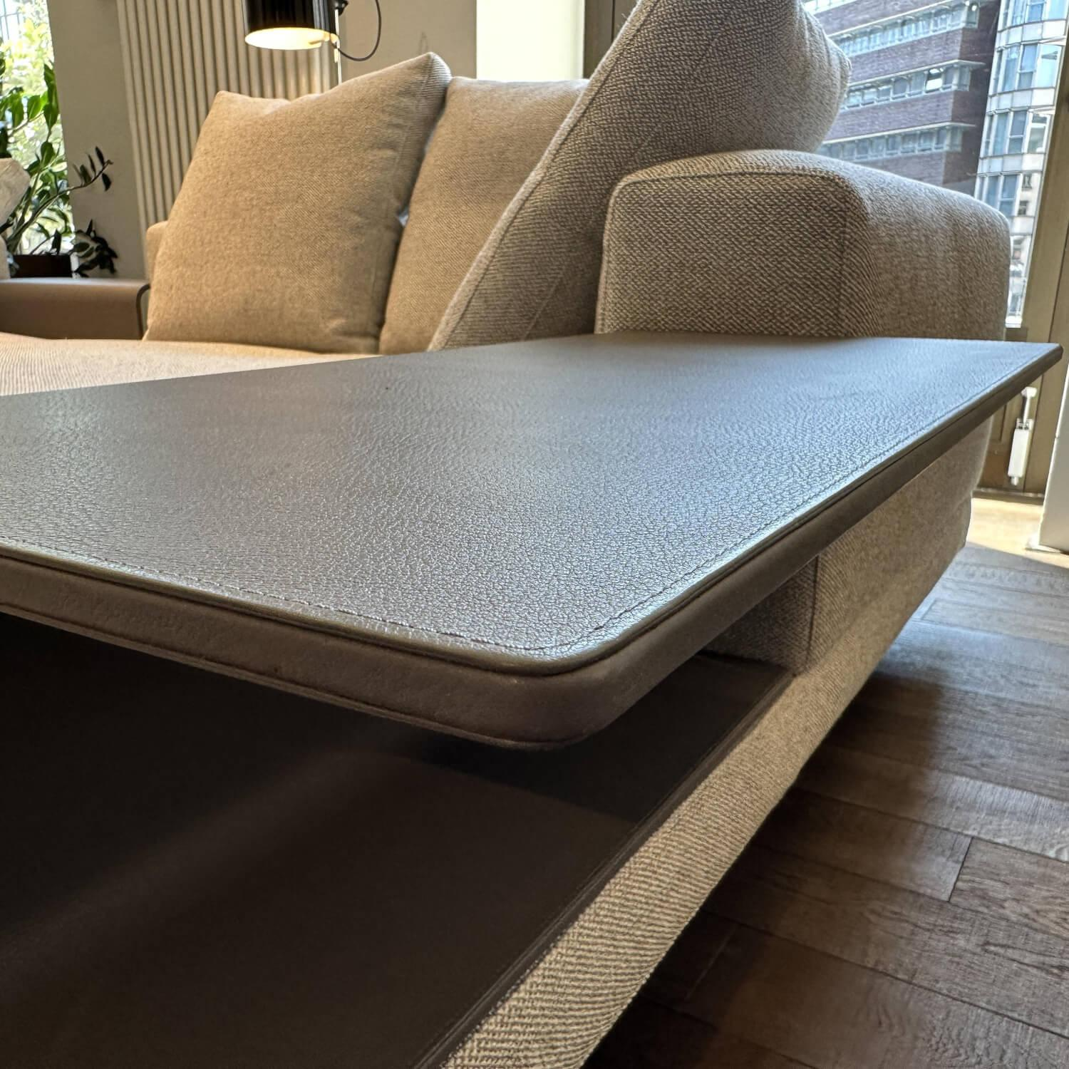 Minotti - Sofakombination Connery SB Stoff LOOP03 Grau Ghiaccio mit Kissen - 11