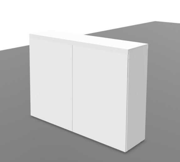 Schiebetüren-Sideboard Basic Cap Solitär Premium Weiß