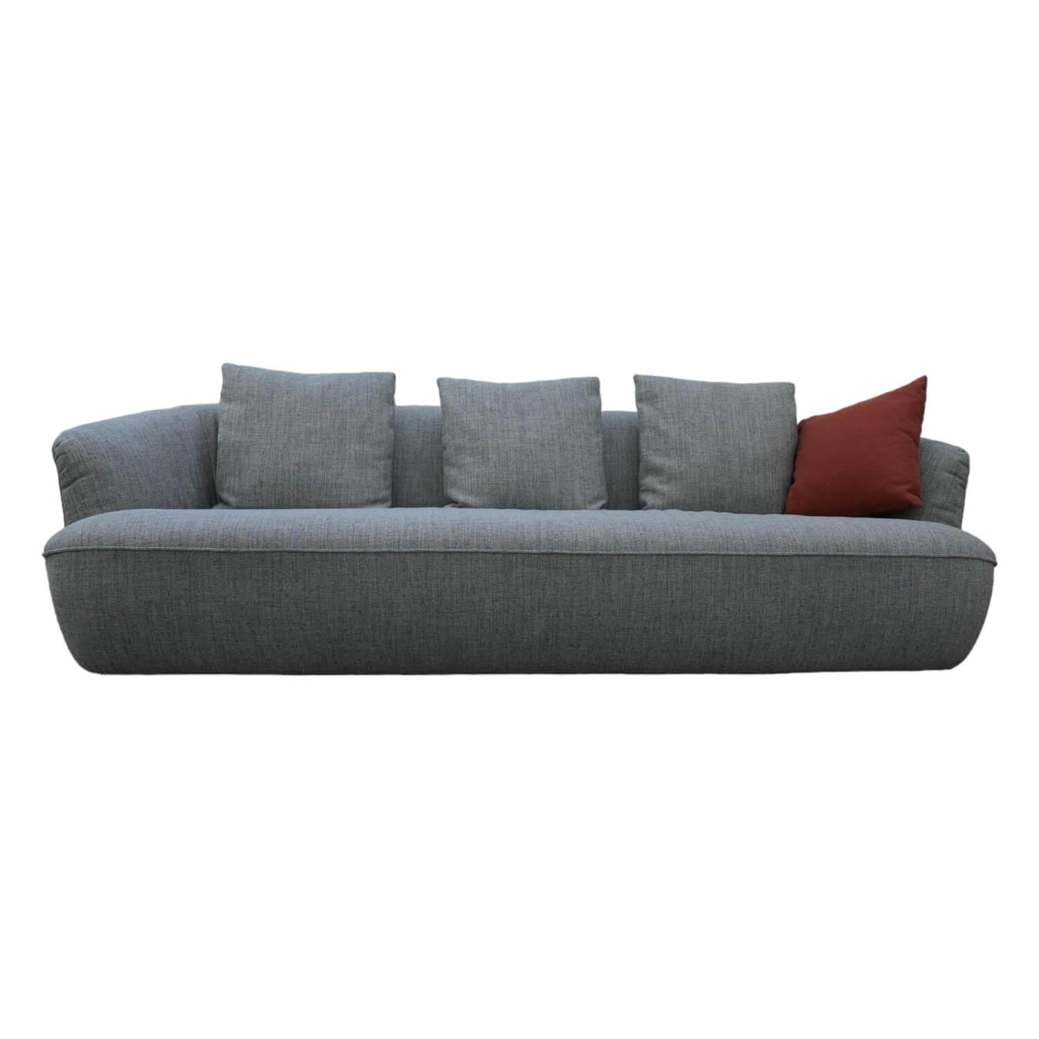 Walter Knoll - Sofa Ishino 195 Bezug Stoff Togba 7854 Pebble Grau Sockel Buche Schwarz Lackiert - 1