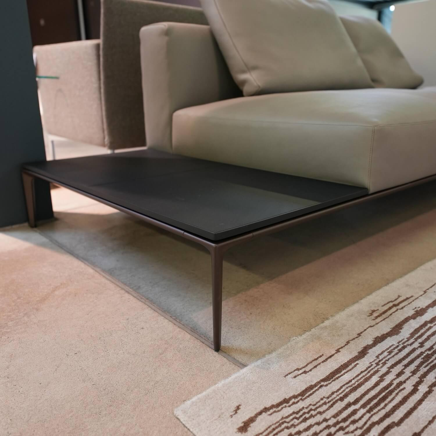 Walter Knoll - Recamiere Jaan Living 783 25 Bezug Leder Safari Mineral Grau mit Ablageboard - 3