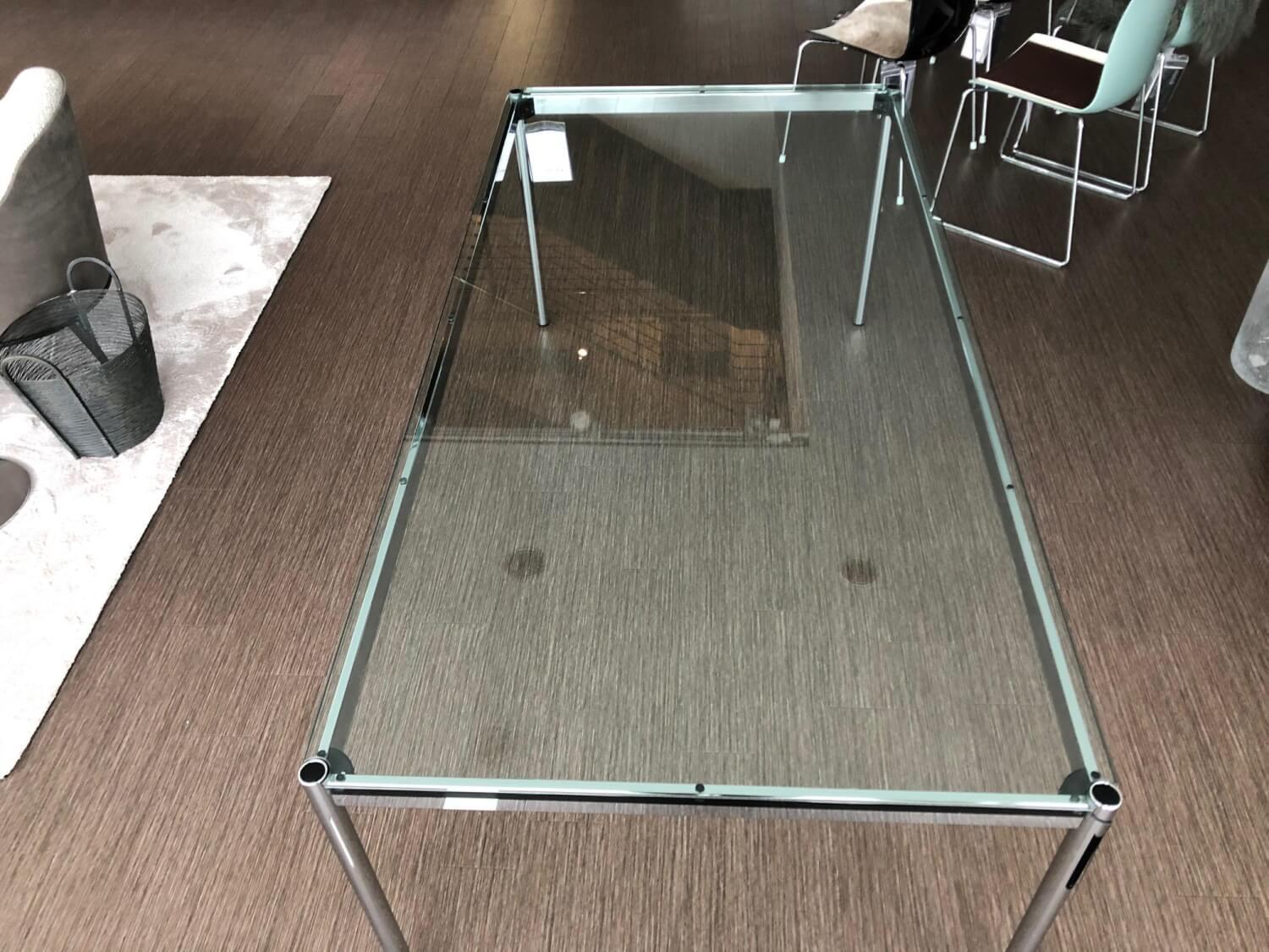 USM Haller - Glastisch Transparent 10075.80 Gestell Chrom - 6