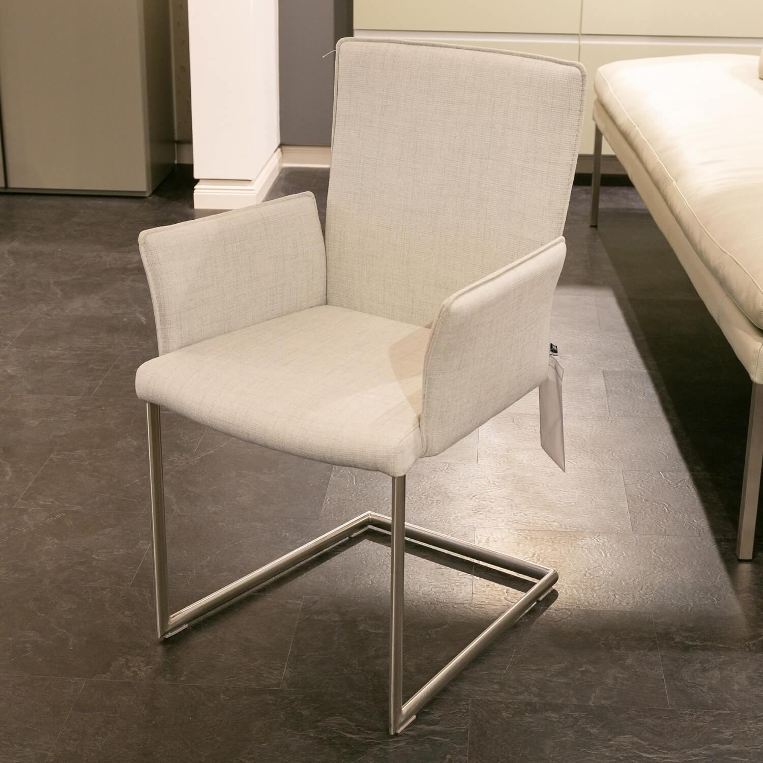 WK Wohnen - Upholstered Bench With Armchair And 3 Chairs Leather Toledo Pearl White Cream - 11