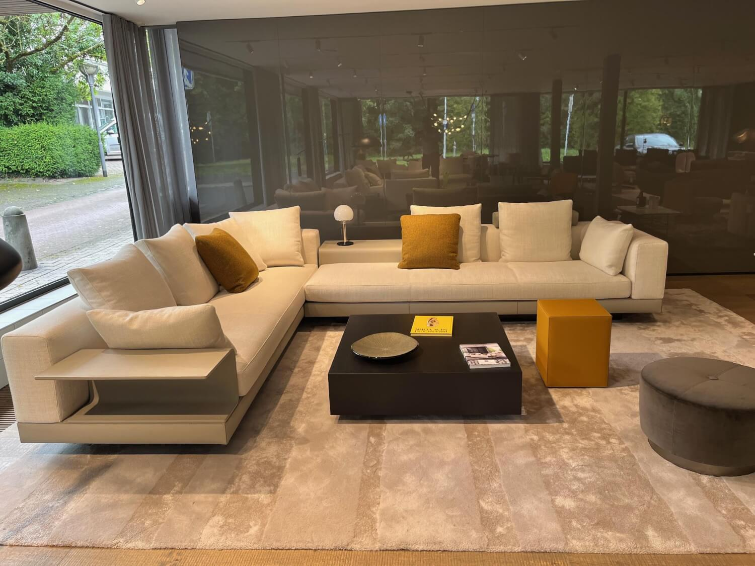 Minotti - Ecksofa Connery Stoff Bright 01 Bianco Cat. H Weiß - 8