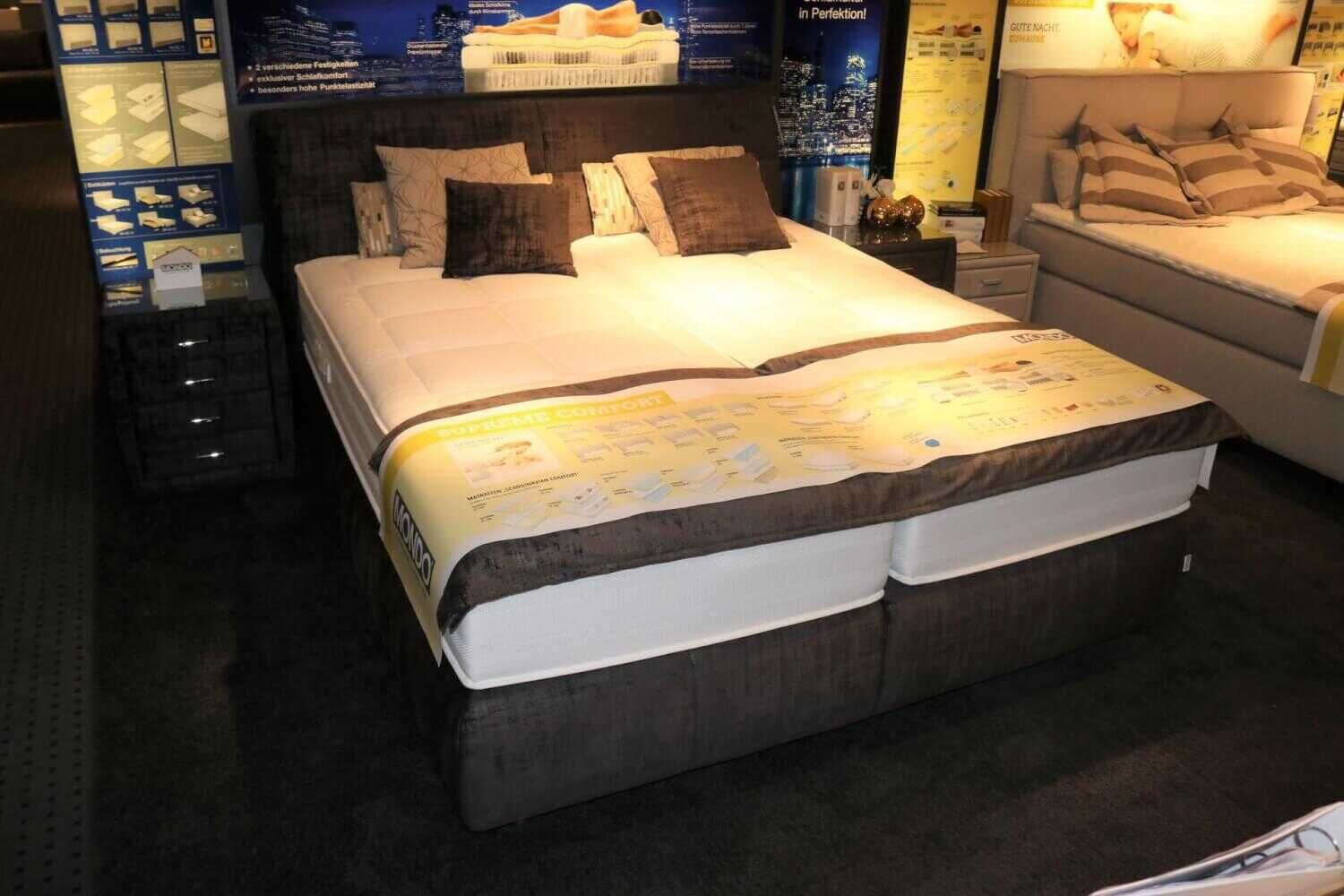 mondo-bett-supreme-comfort-stoff-grau-mit-matratzen-nachtkommoden-kissen-decke-e35db354f82c5d47d2acc9251 Mondo - Bett Supreme Comfort Stoff Grau mit Matratzen Nachtkommoden Kissen Decke - 2