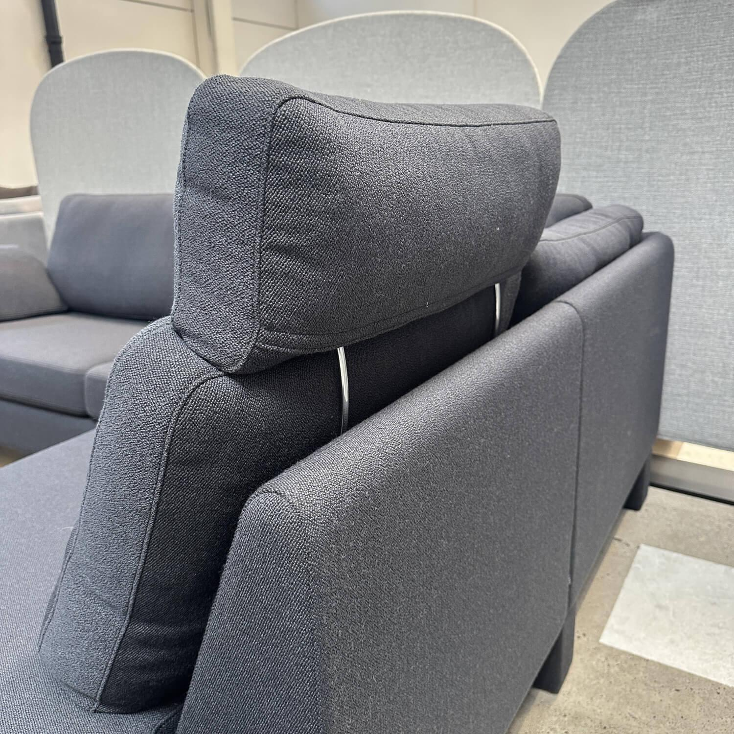 COR - Ecksofa Conseta Stoff 9168 Anthrazit Gestell Anthrazit Mit Stoff Bezogen Mit Kissen Und Kopfstütze - 7
